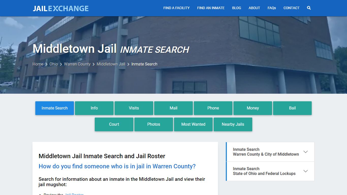 Inmate Search: Roster & Mugshots - Middletown Jail, OH