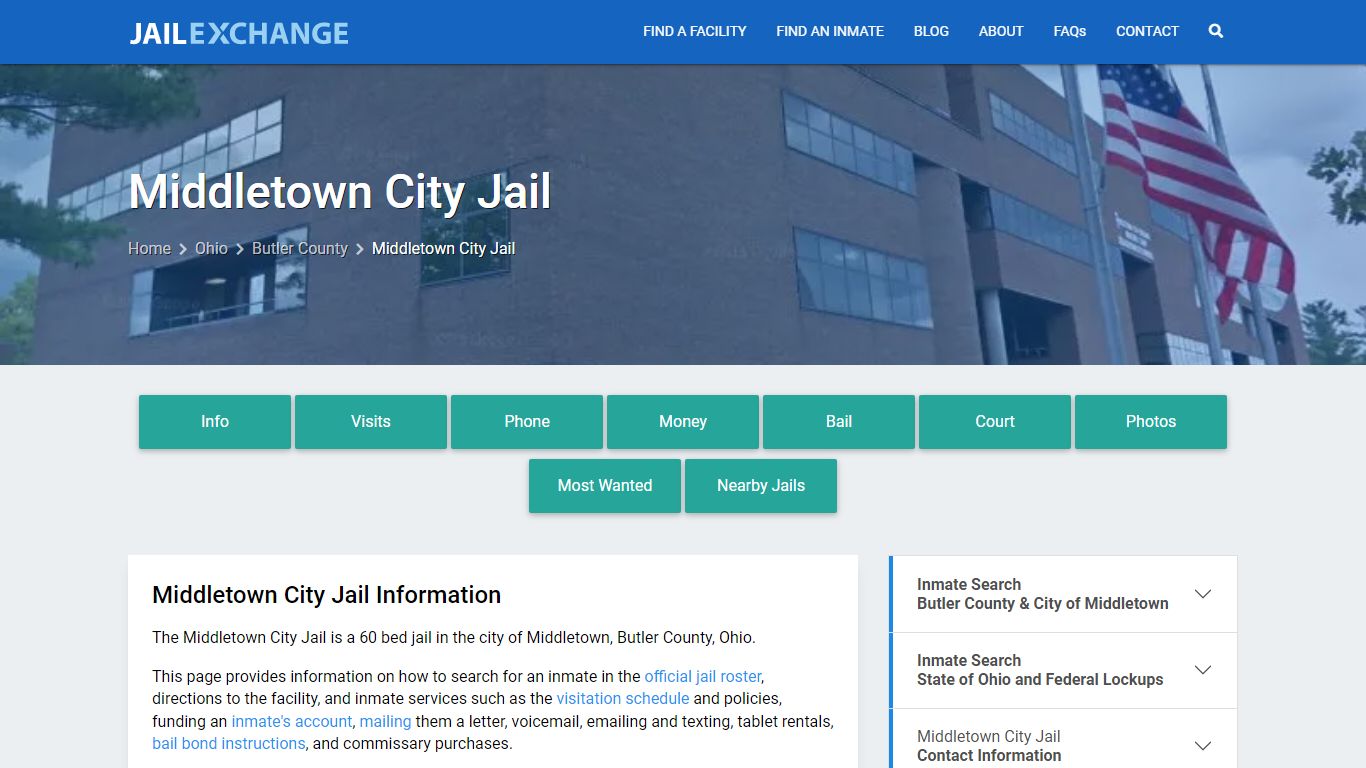 Middletown City Jail, OH Inmate Search, Information